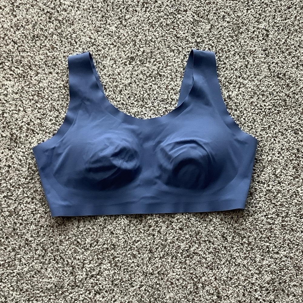 Aerie Real Free Seamless Blue Sports Bra